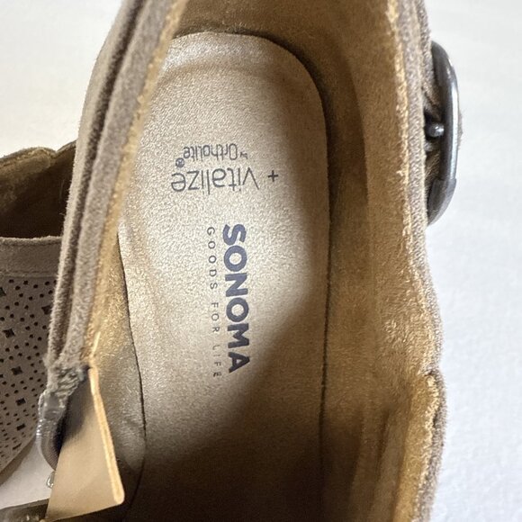 Sonoma Women’s Brown Vitalize Booties Size 7 with Diamond Pattern - Picture 4 of 9